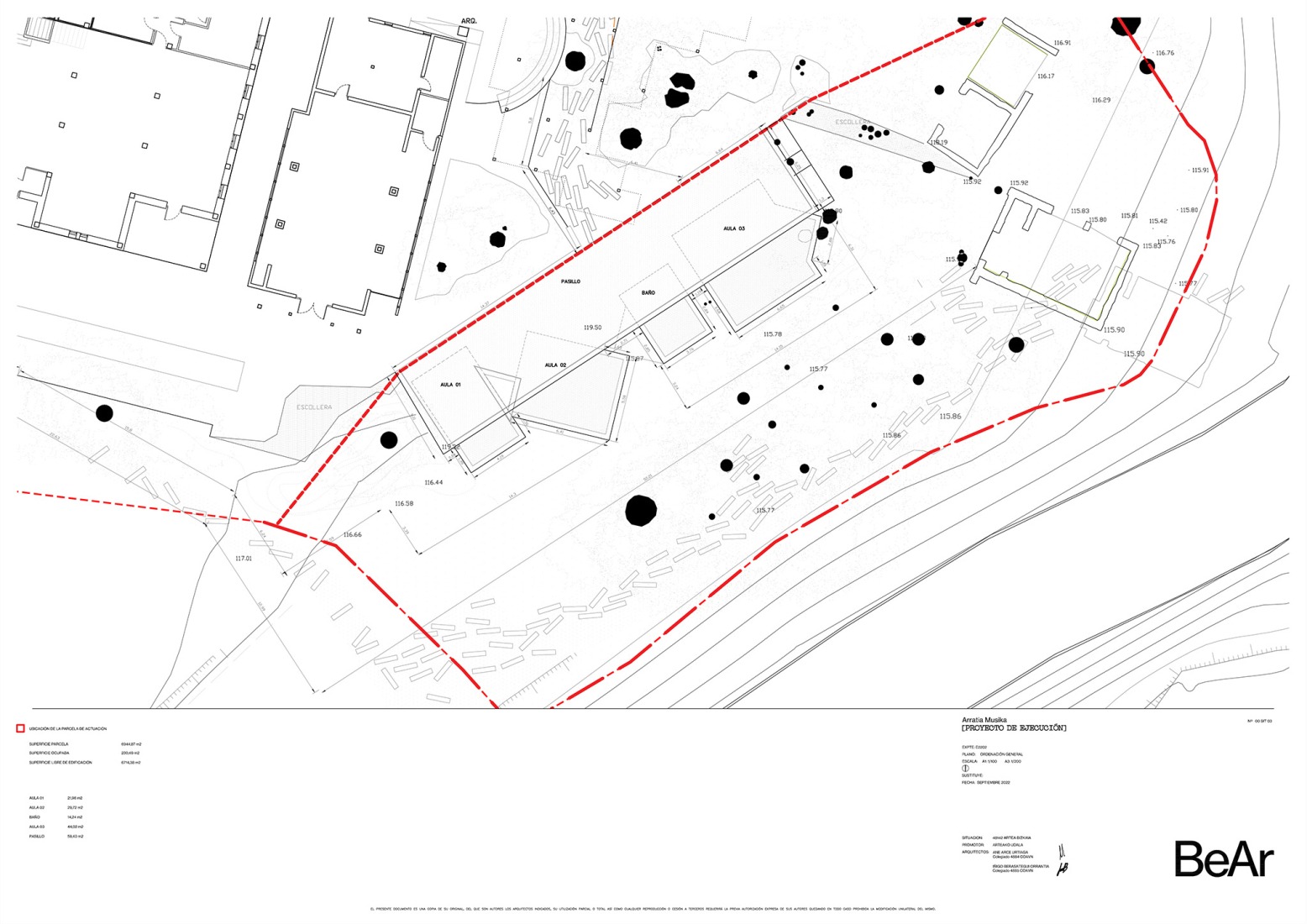 General planning plan. Arratia Valley Music School by BEAR.