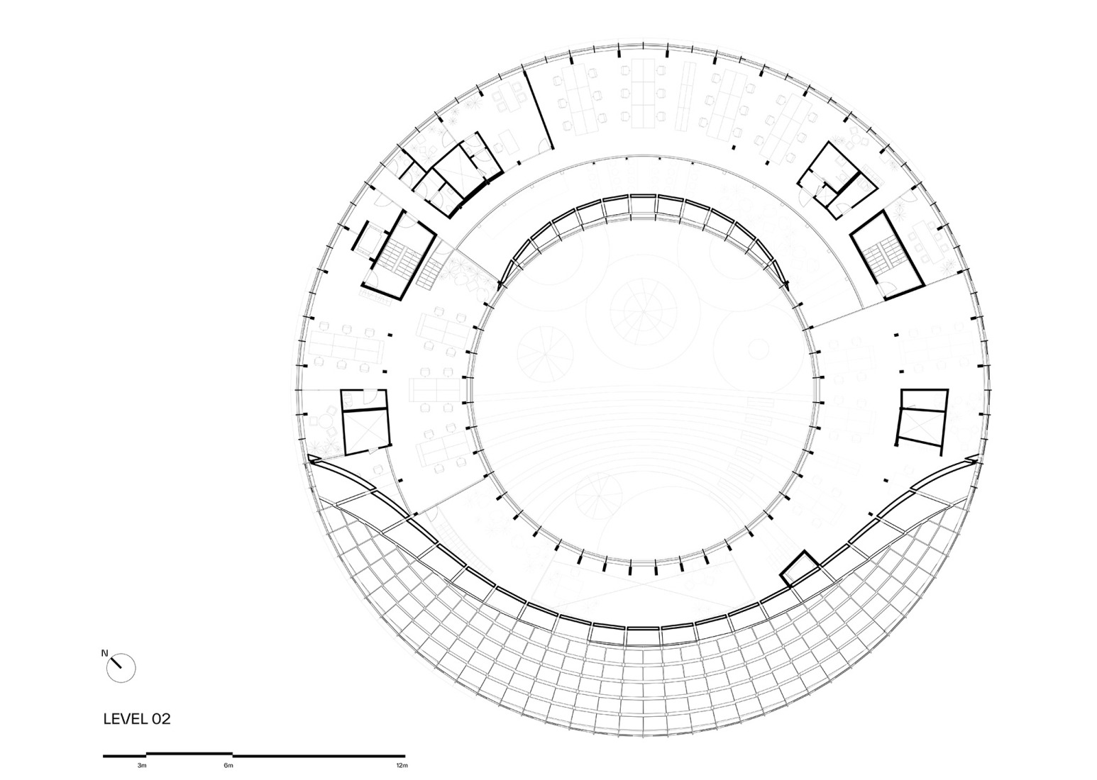 Plano de segunda planta. Dymak HQ por BIG.