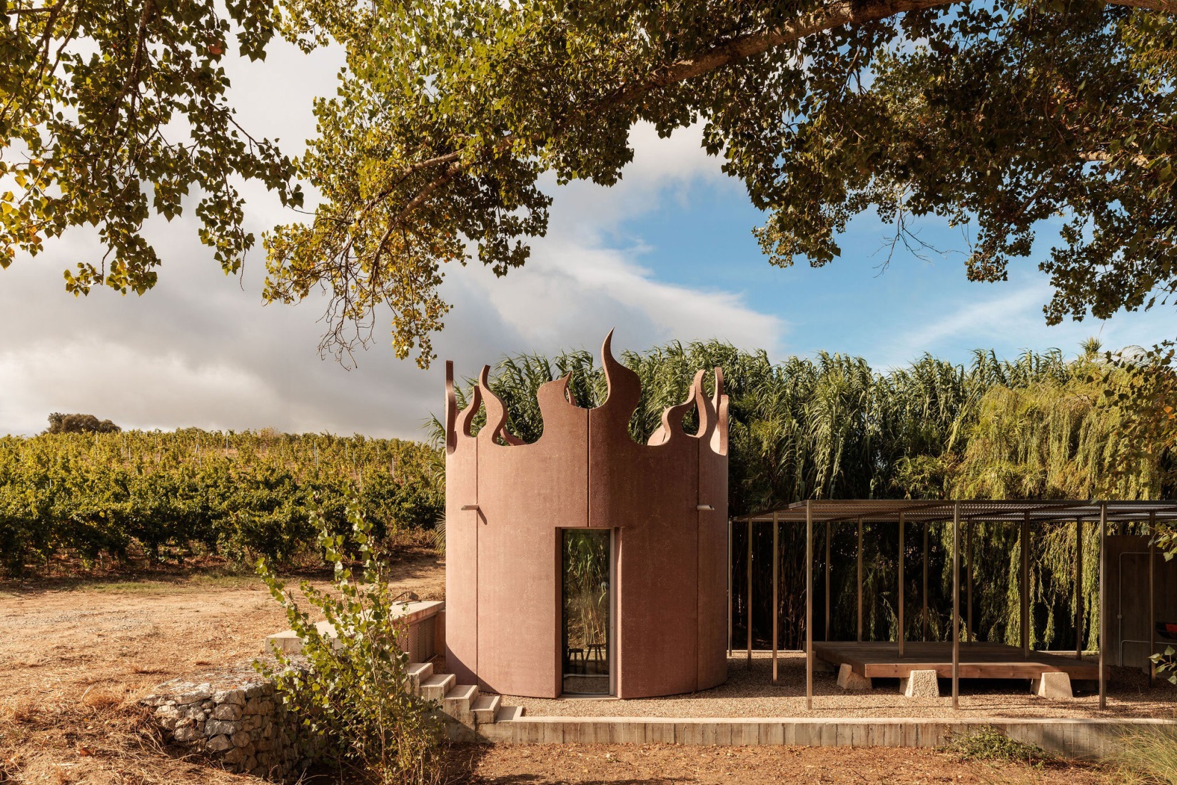 House with no skin by Bureau des Mésarchitectures. Photograph by Francisco Nogueira.
