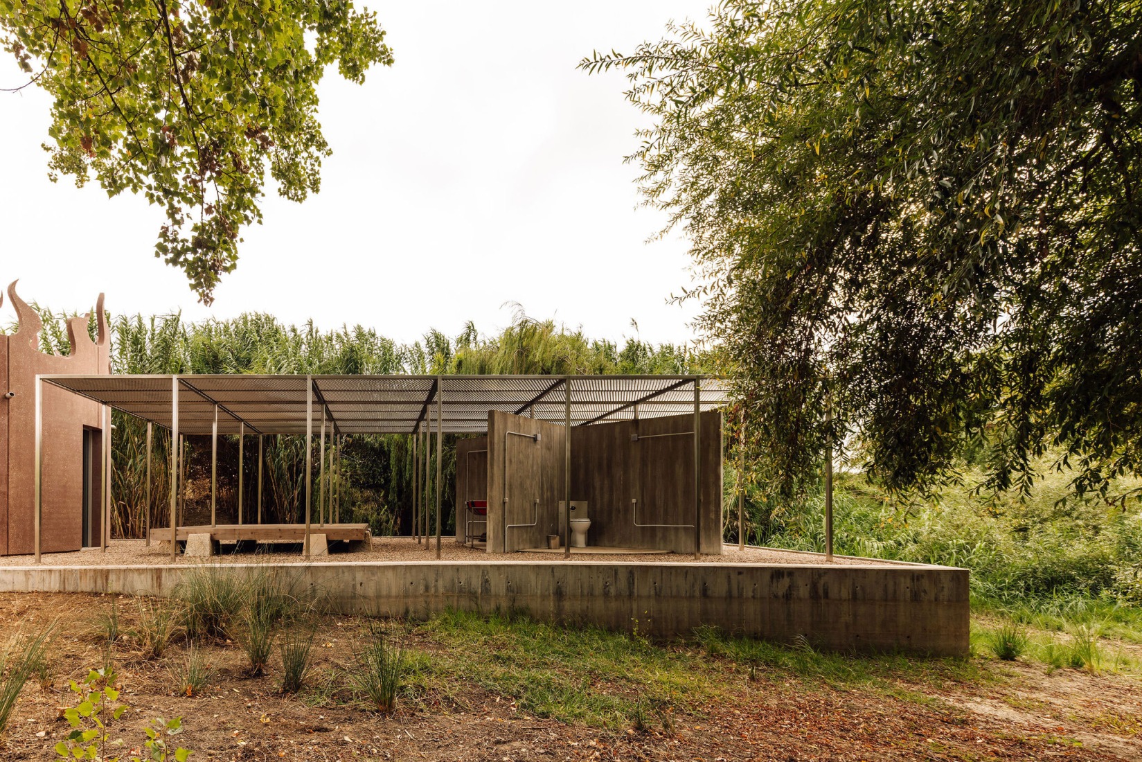 House with no skin by Bureau des Mésarchitectures. Photograph by Francisco Nogueira.
