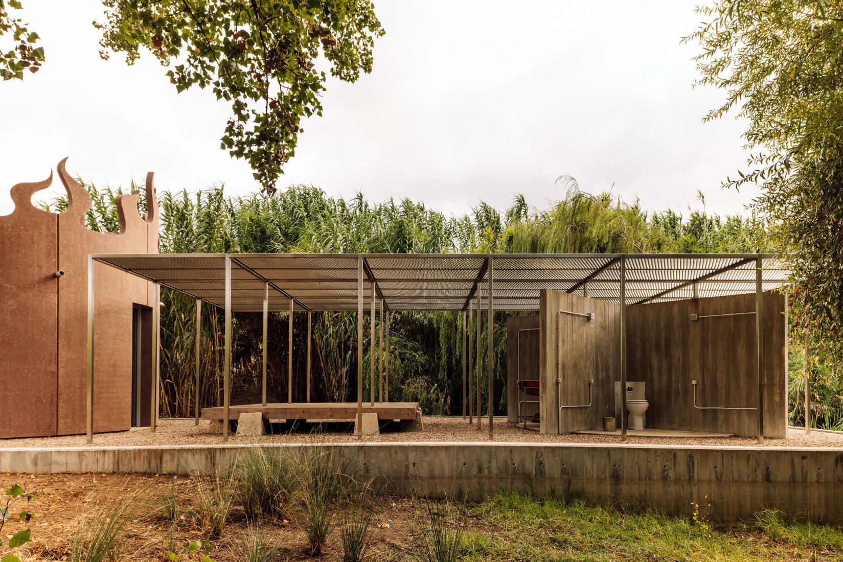 House with no skin by Bureau des Mésarchitectures. Photograph by Francisco Nogueira.