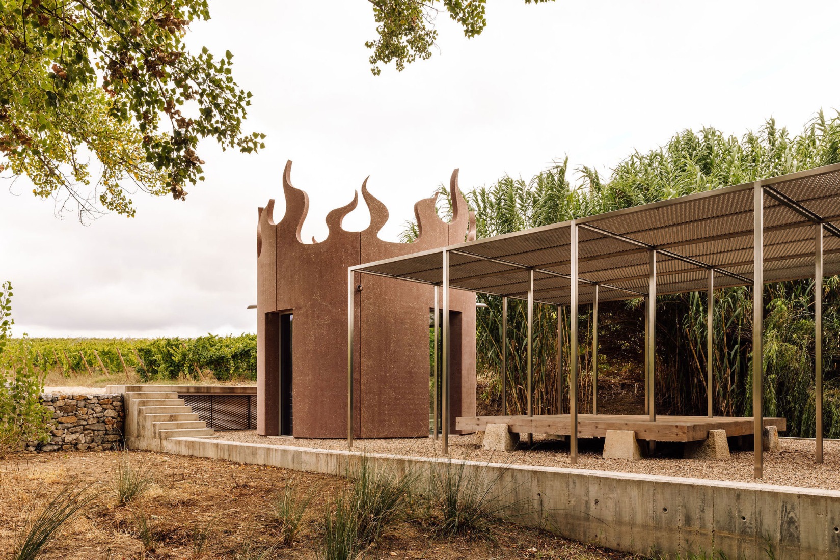 House with no skin by Bureau des Mésarchitectures. Photograph by Francisco Nogueira.