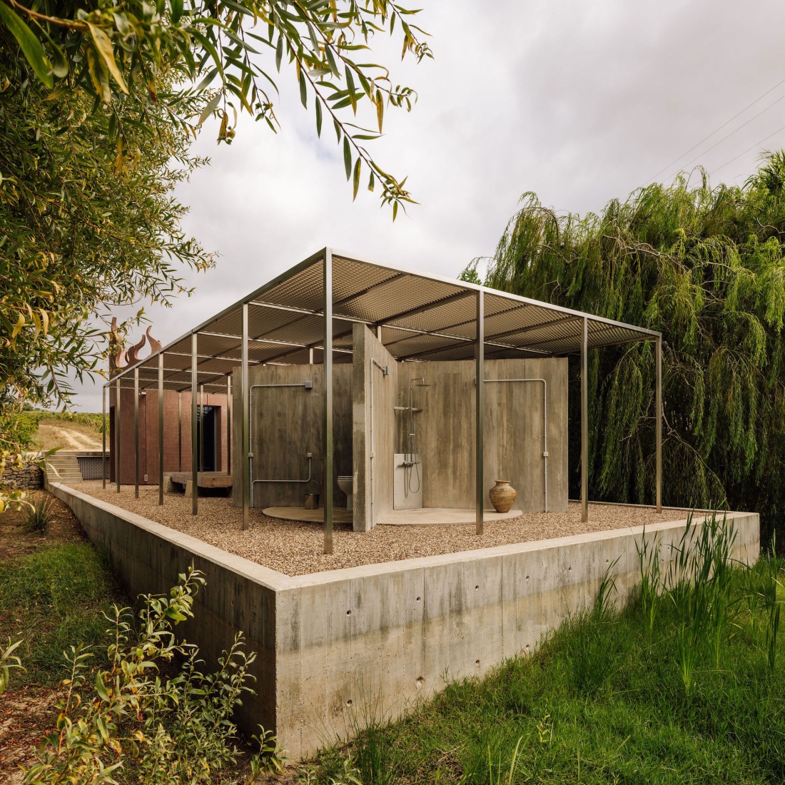 House with no skin by Bureau des Mésarchitectures. Photograph by Francisco Nogueira.