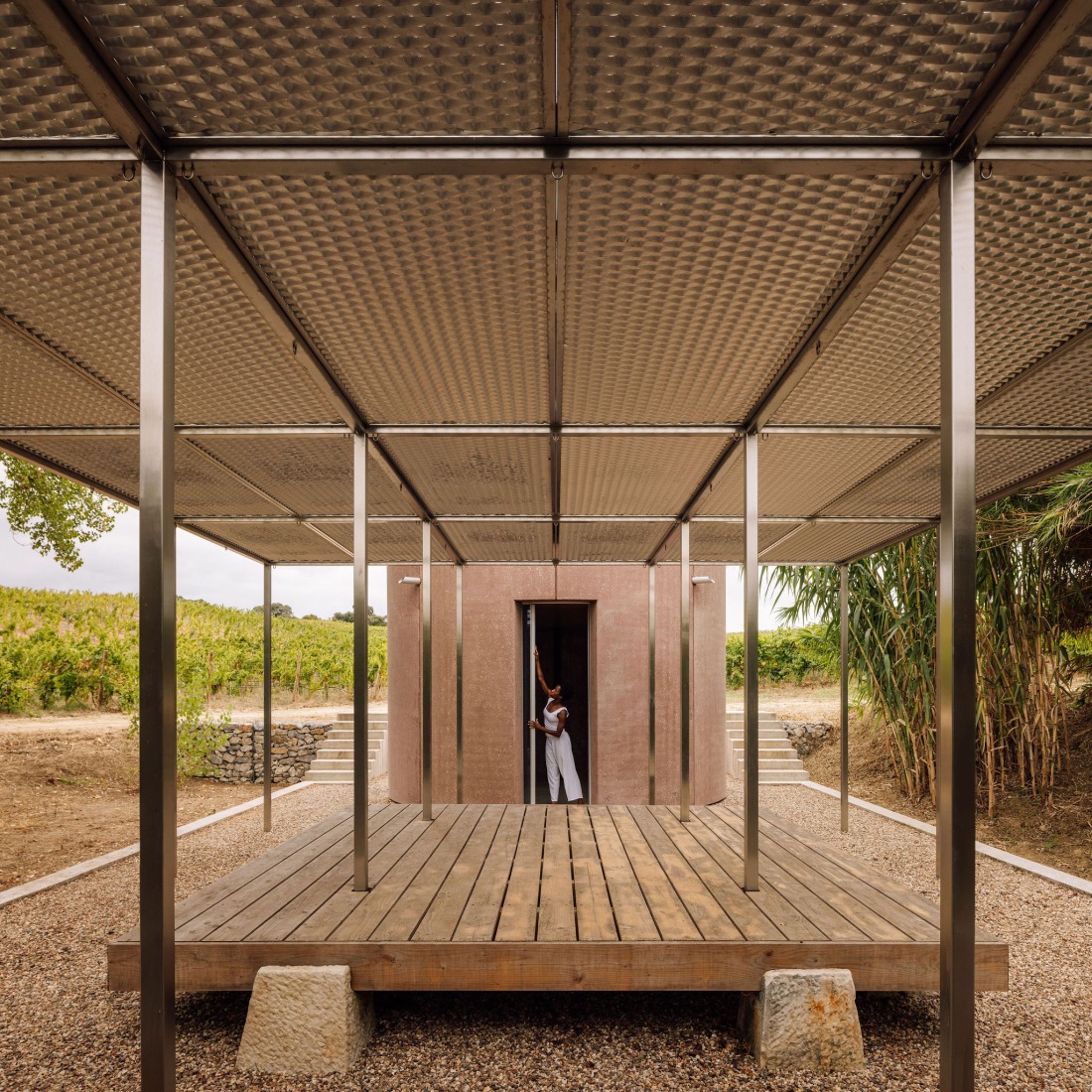 House with no skin by Bureau des Mésarchitectures. Photograph by Francisco Nogueira.