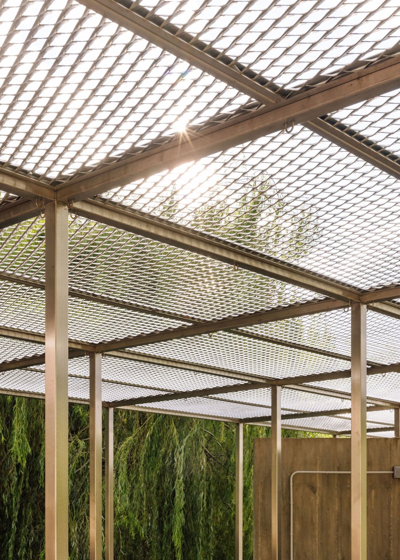 House with no skin by Bureau des Mésarchitectures. Photograph by Francisco Nogueira.