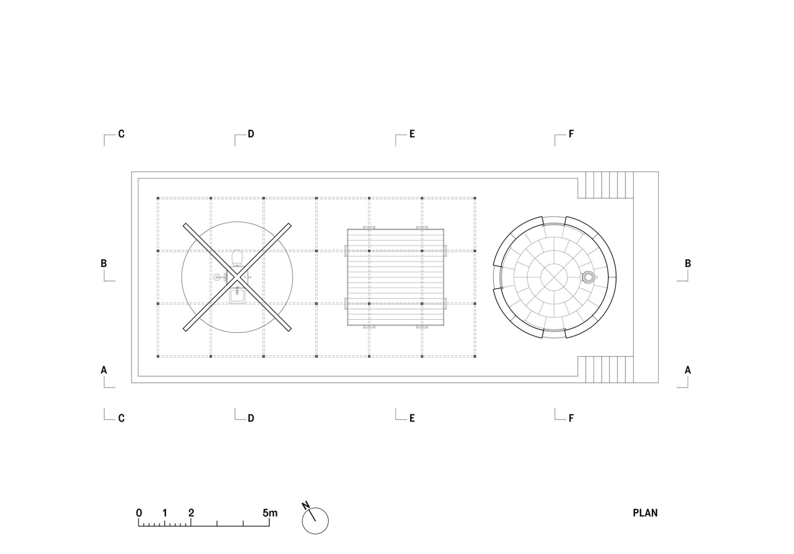Ground floor plan. House with no skin by Bureau des Mésarchitectures.