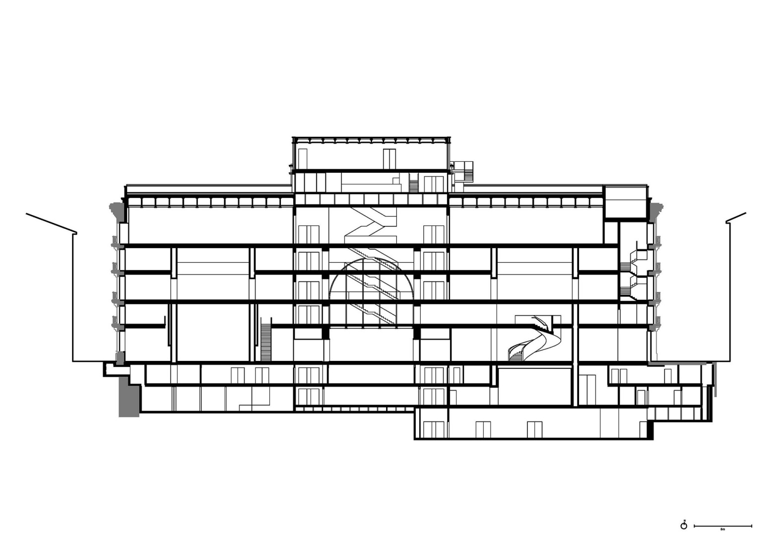 Sección. «Faro Santander» por David Chipperfield.