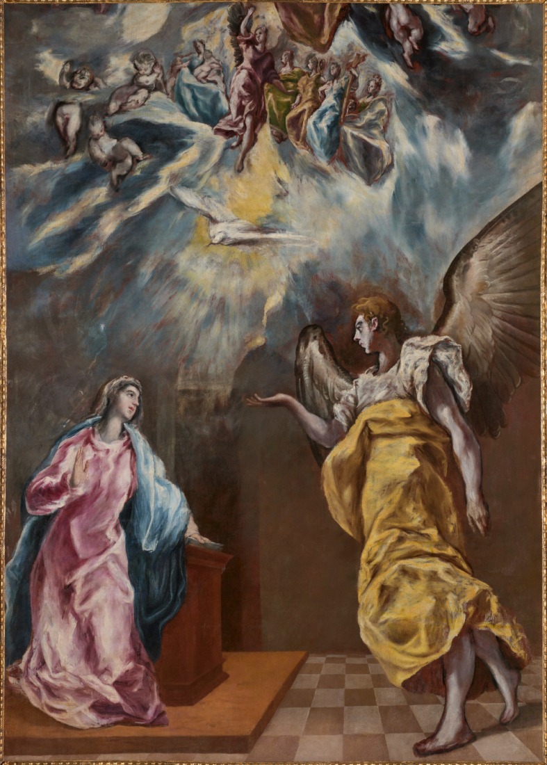El Greco, La Anunciación (1614). Colección Banco Santander. Fotografía por Joaquín Cortés.