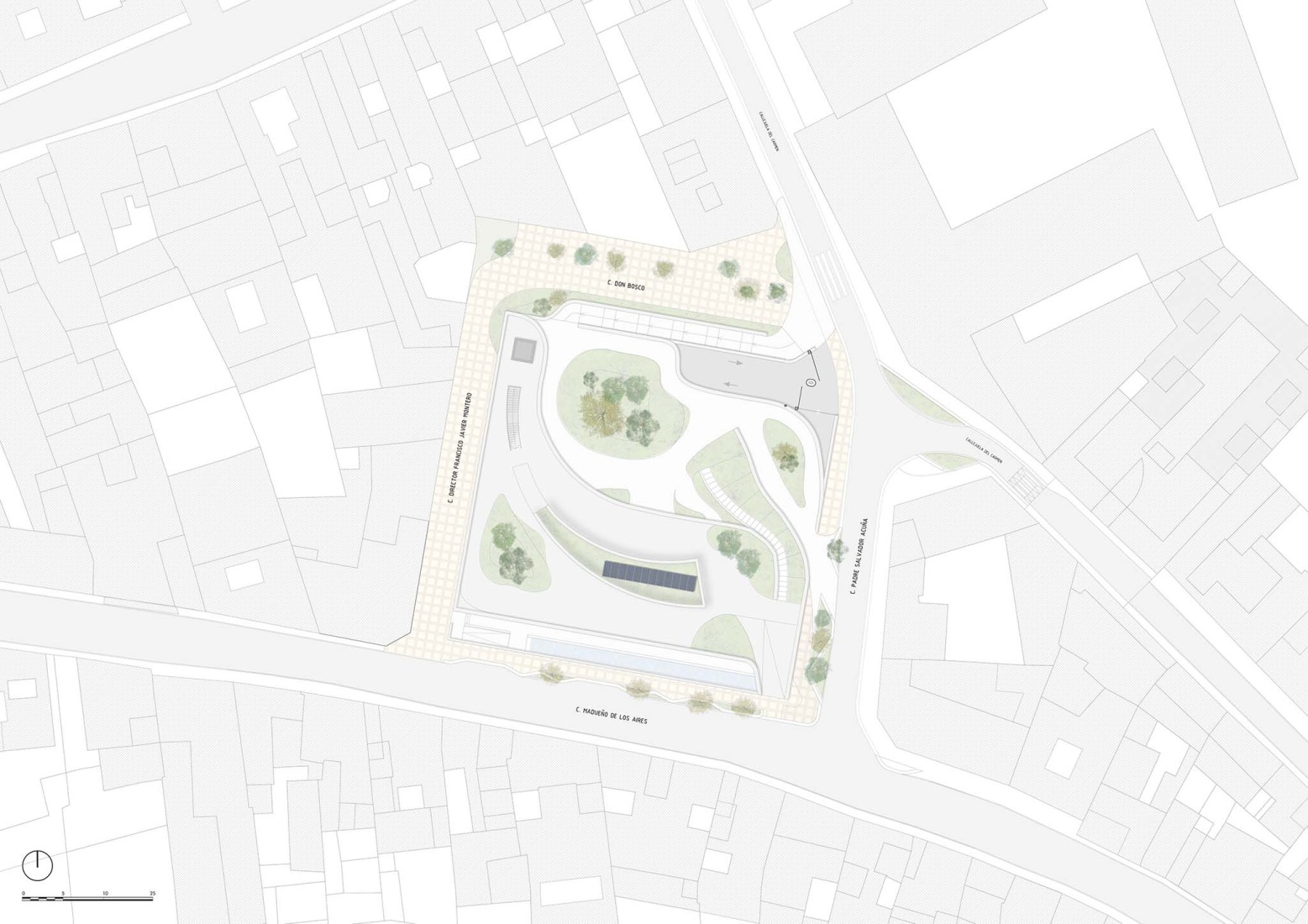 Plano de situación. Casa de la juventud por DUNAR arquitectos + Felipe Retuerto.