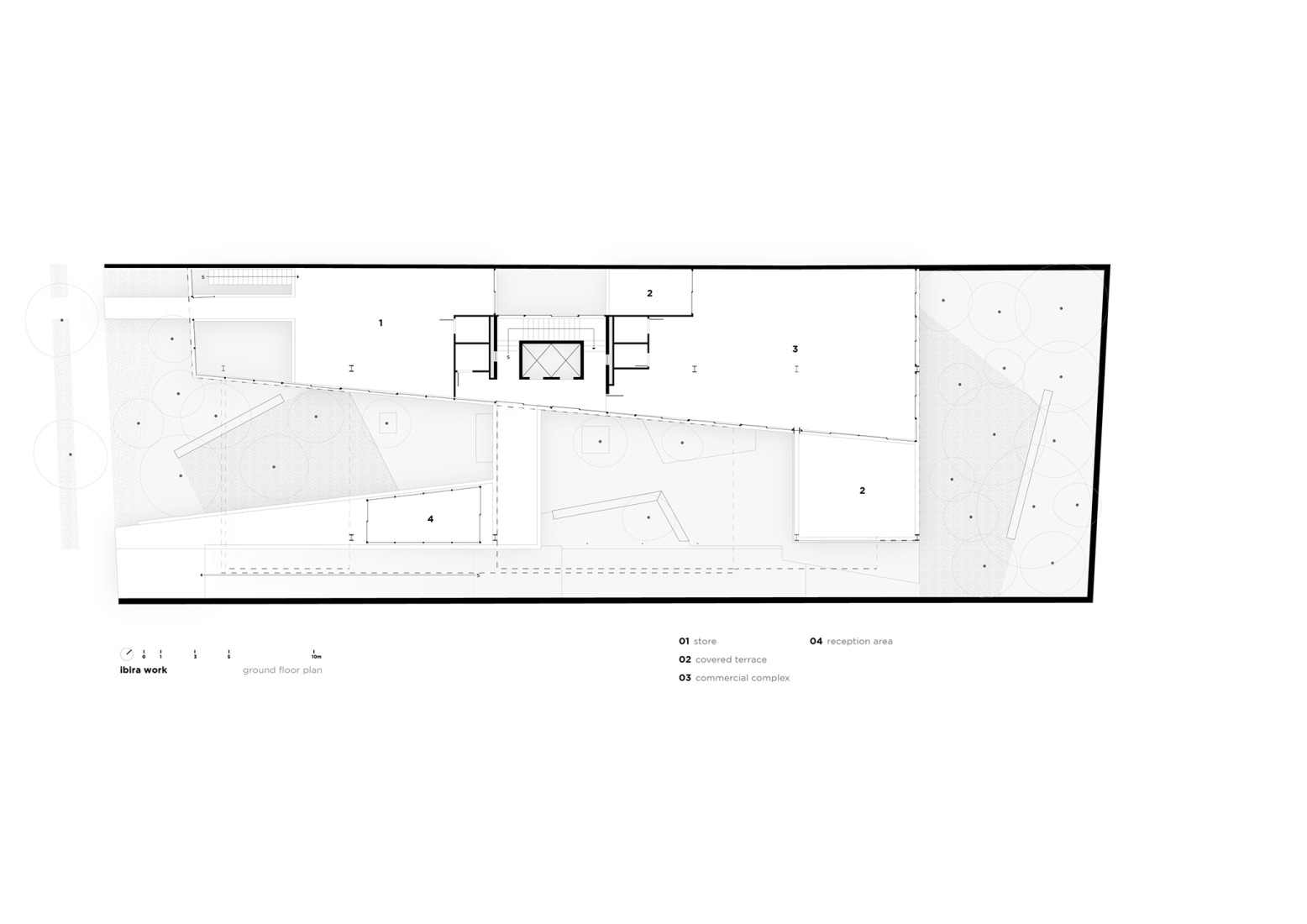 Plano de planta baja. «Ibira Work» por FGMF.