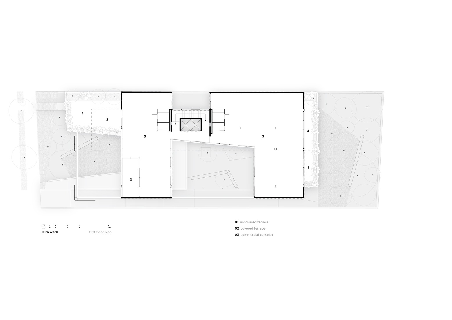 Plano de primera planta. «Ibira Work» por FGMF.