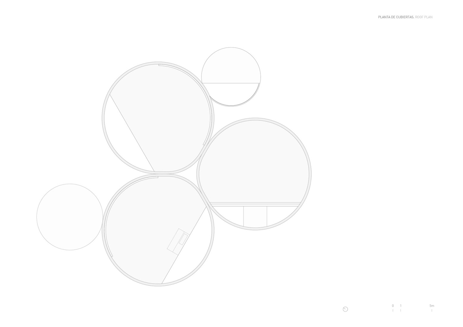 Roof floor plan. House in Las Rozas by Fran Silvestre Arquitectos.