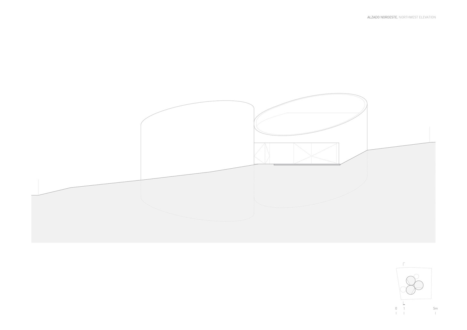 Elevation. House in Las Rozas by Fran Silvestre Arquitectos.
