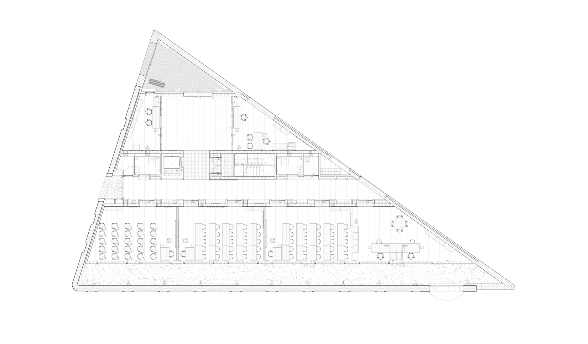 Ground floor plan. Cristalleries Planell Civic Center by H Arquitectes.