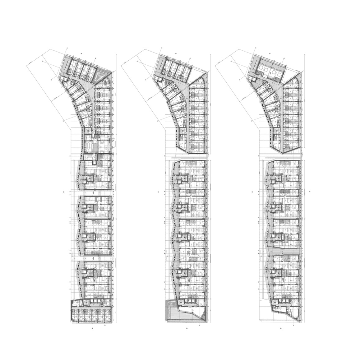 Floor plan 4, 6 and 8. La Métropolitaine by Ignacio Prego Architectures + Thibaud Babled Architectures.