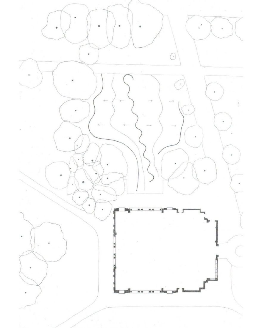 Sketch. Serpentine Pavilion 2026: A serpentine, designed by Isabel Abascal and Alessandro Arienzo, LANZA atelier. Courtesy Serpentine. 