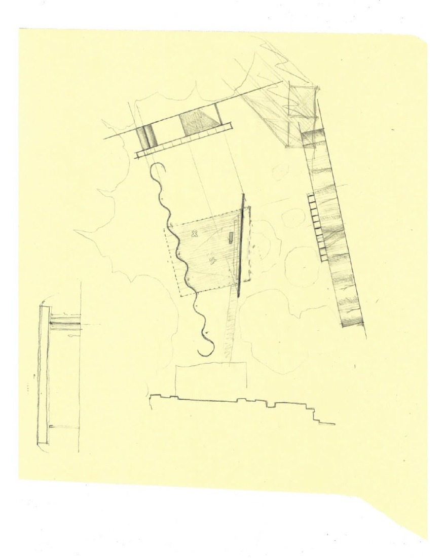 Sketch. Serpentine Pavilion 2026: A serpentine, designed by Isabel Abascal and Alessandro Arienzo, LANZA atelier. Courtesy Serpentine. 