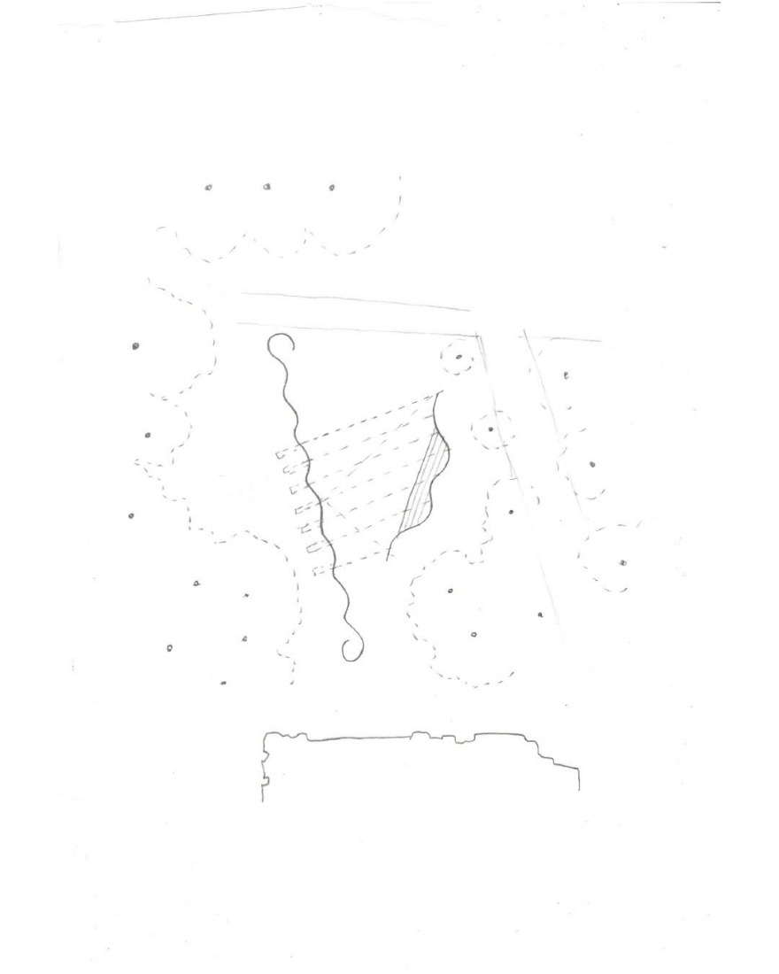 Sketch. Serpentine Pavilion 2026: A serpentine, designed by Isabel Abascal and Alessandro Arienzo, LANZA atelier. Courtesy Serpentine. 