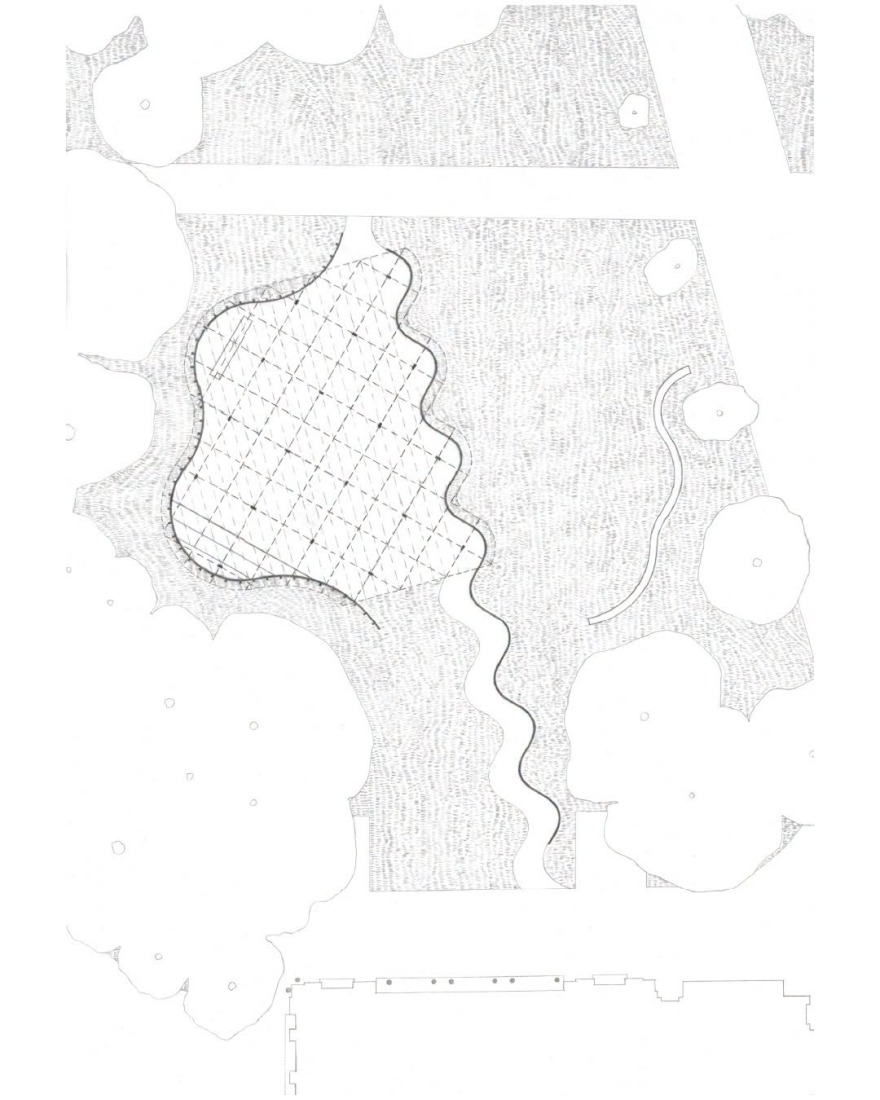 Sketch. Serpentine Pavilion 2026: A serpentine, designed by Isabel Abascal and Alessandro Arienzo, LANZA atelier. Courtesy Serpentine. 