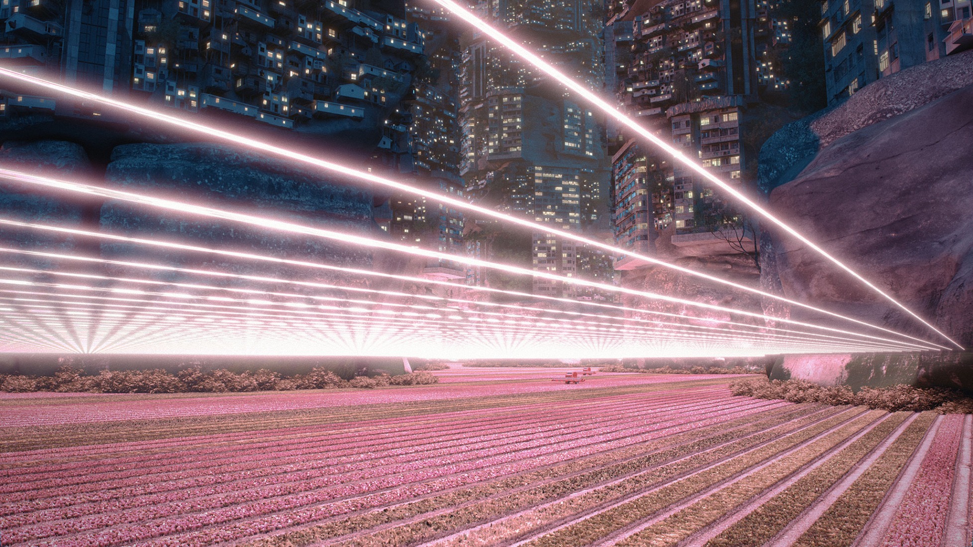 En otros mundos. Fotograma de la película Ciudad planetaria (2021) de Liam Young. Imagen cortesía del artista.