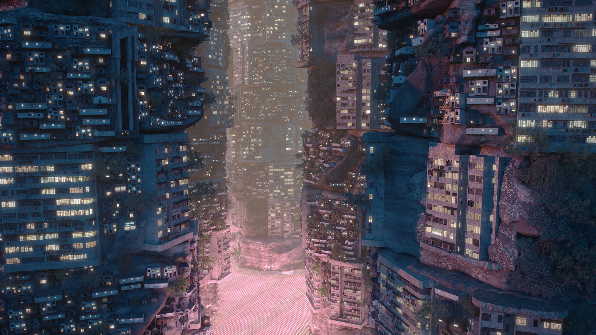 En otros mundos. Fotograma de la película Ciudad planetaria (2021) de Liam Young. Imagen cortesía del artista.