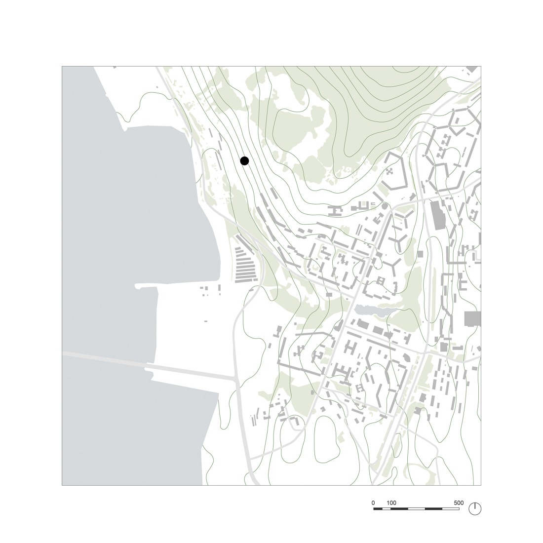Site plan. Kola Bay Lighthouse Viewpoint by Evgeny Makarenko Timber Architecture Workshop.