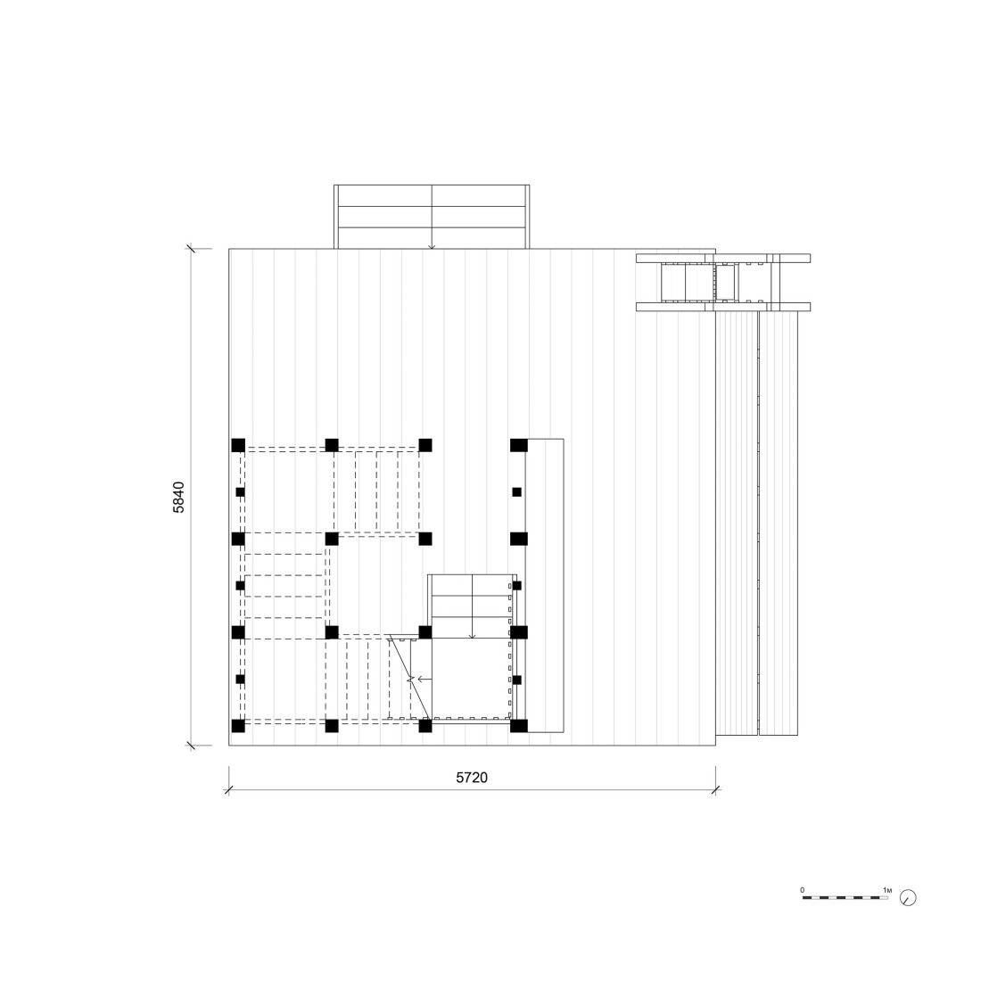 Ground floor plan. Kola Bay Lighthouse Viewpoint by Evgeny Makarenko Timber Architecture Workshop.