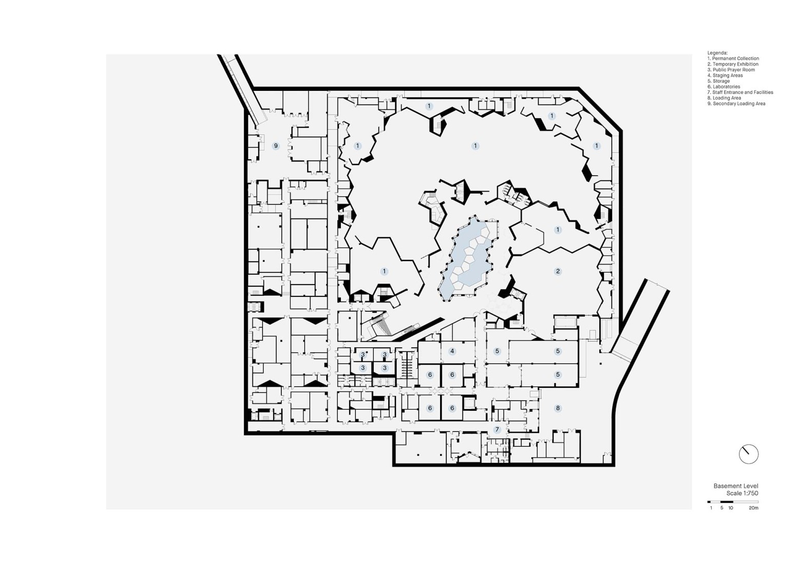 Plano de situación. Museo de Historia Natural de Abu Dabi por Mecanoo. 