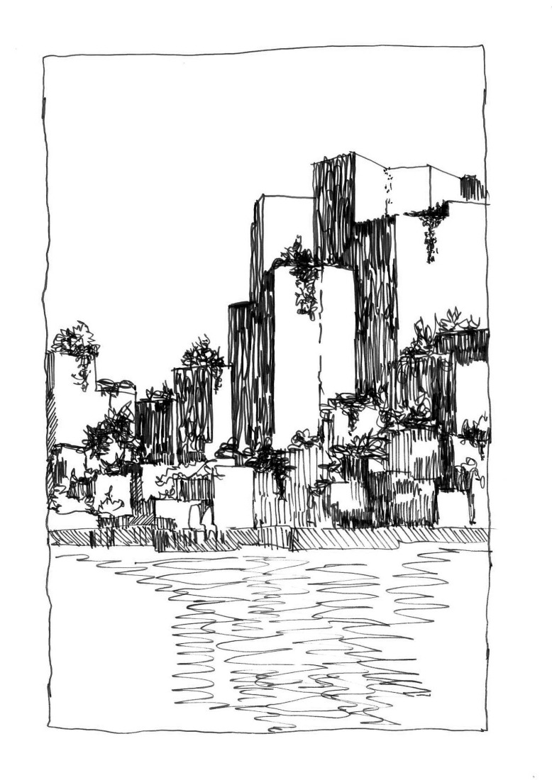 Boceto. Museo de Historia Natural de Abu Dabi por Mecanoo.