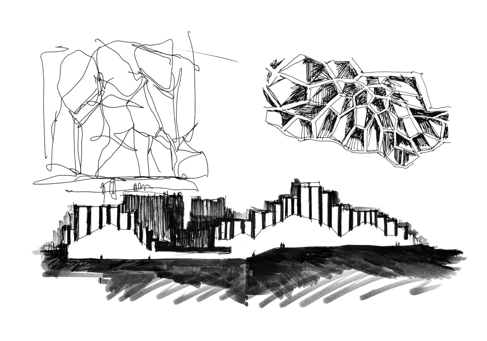 Boceto. Museo de Historia Natural de Abu Dabi por Mecanoo.