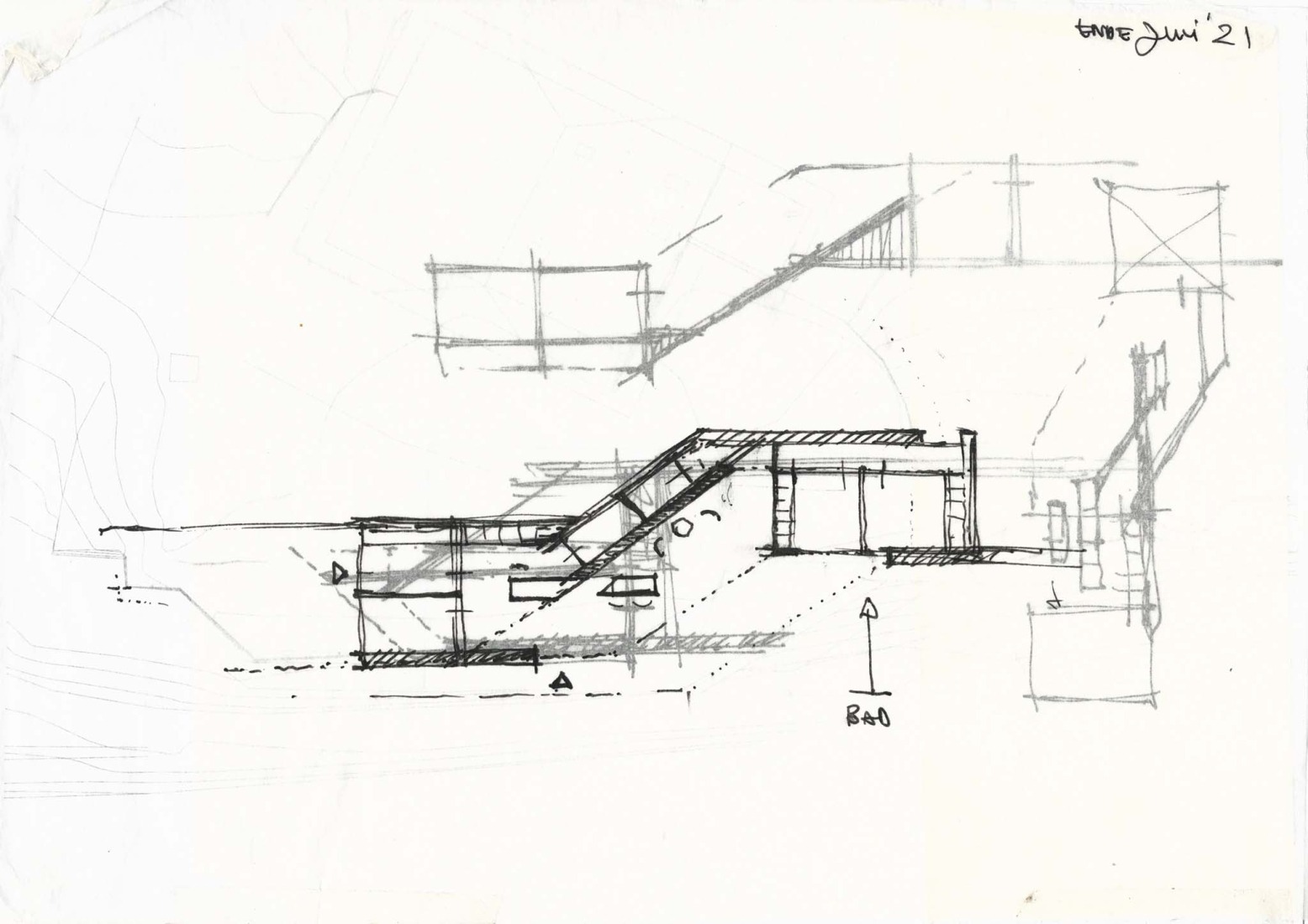 Boceto. Casa Conte por Messner Architects.