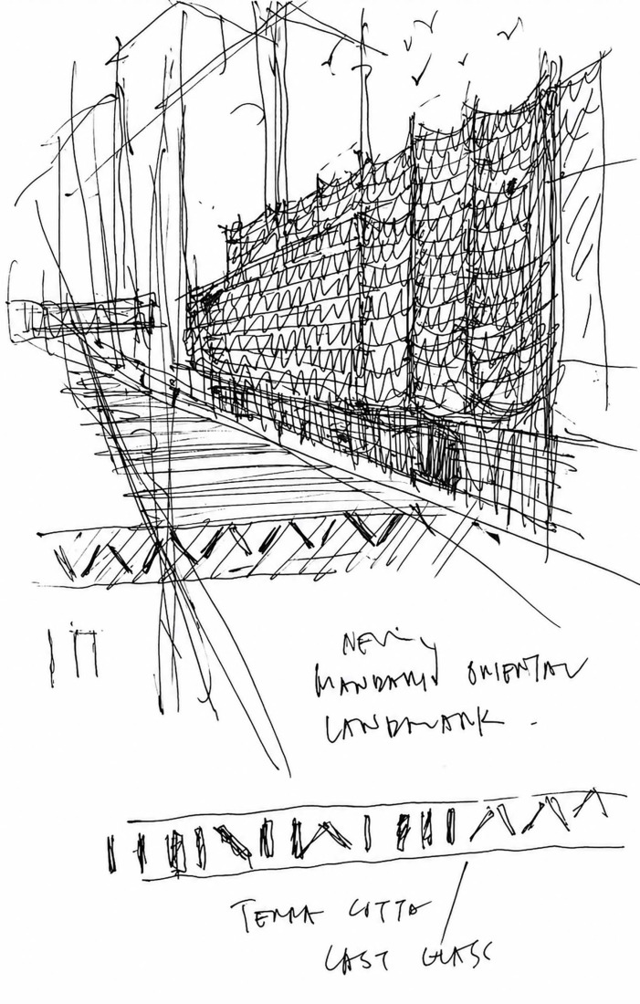 Sketch. The Urban Tapestry by Neri&Hu.