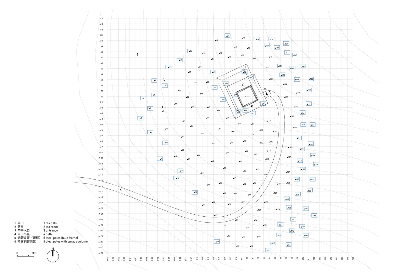 Site plan. "Cloud Tea Room" by PLAT ASIA.