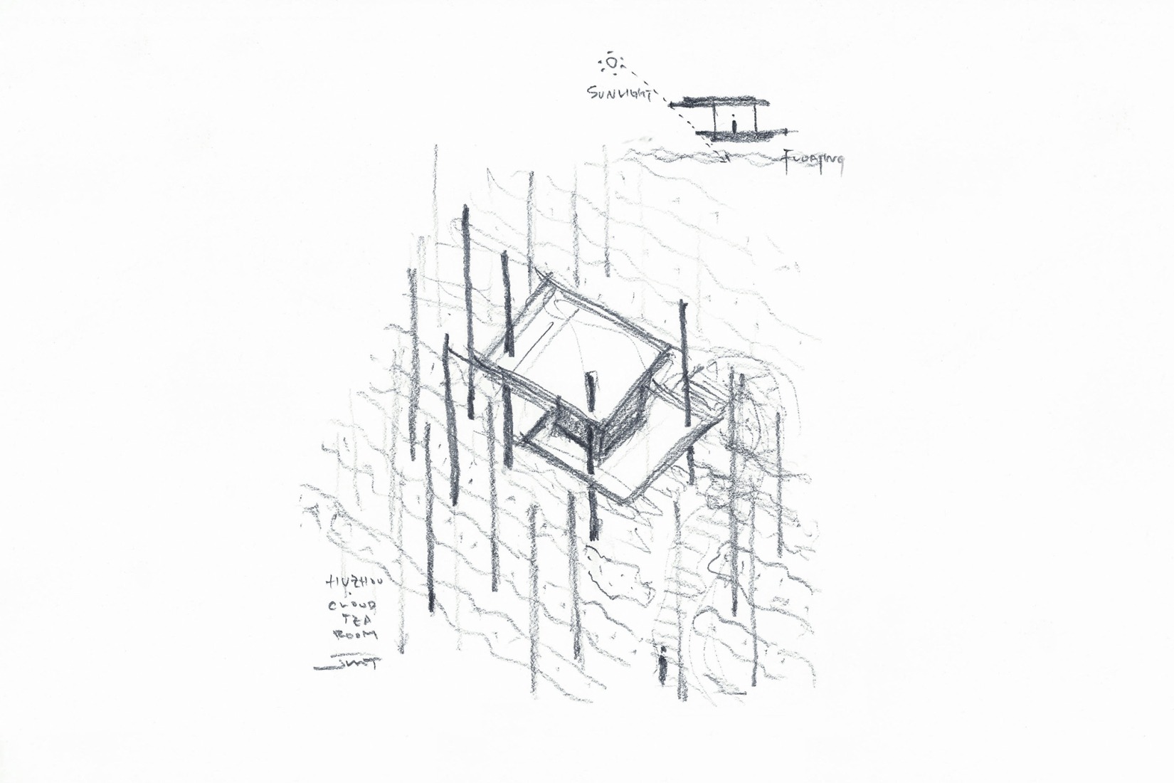 Sketch, JUNG Donghyun. "Cloud Tea Room" by PLAT ASIA.