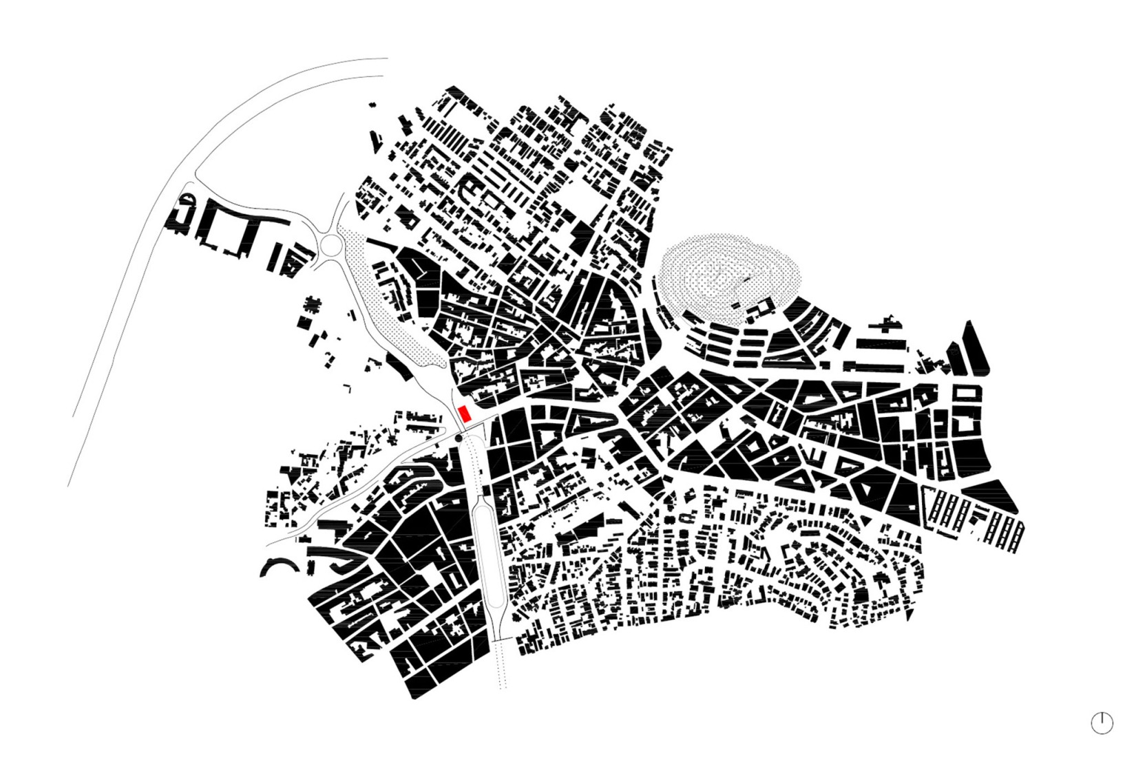 Plano de situación. Mercado Provisional de Horta, por Ravetllat Arquitectura + Carles Enrich Studio.