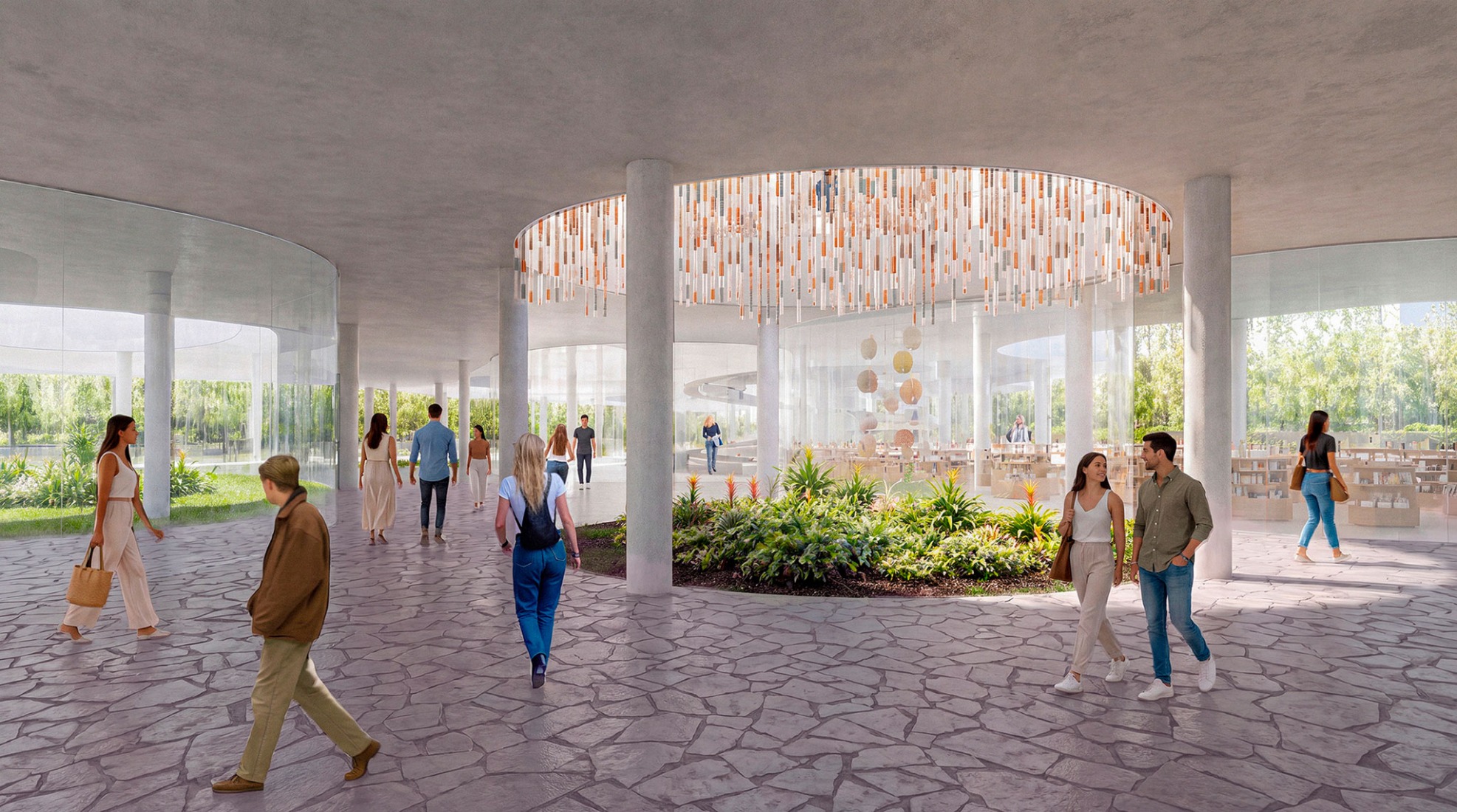 Propuesta ganadora en la fase final del concurso para proyectar el nuevo Museo Nacional del Ecuador. «Estratos Vivos», de SANAA junto con A0, CPA y JHS.