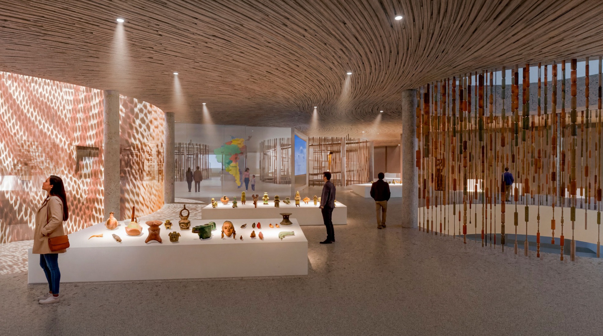 Propuesta ganadora en la fase final del concurso para proyectar el nuevo Museo Nacional del Ecuador. «Estratos Vivos», de SANAA junto con A0, CPA y JHS.