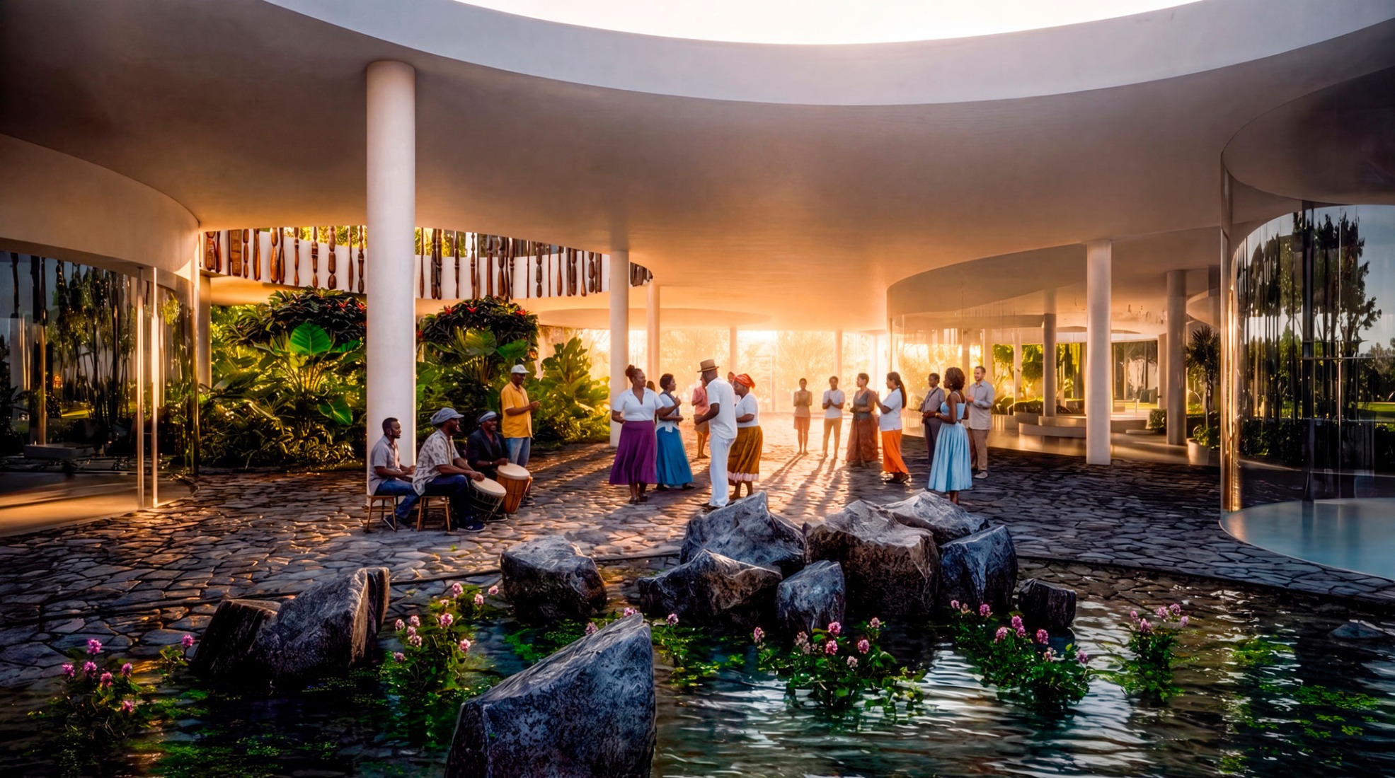 Propuesta ganadora en la fase final del concurso para proyectar el nuevo Museo Nacional del Ecuador. «Estratos Vivos», de SANAA junto con A0, CPA y JHS.