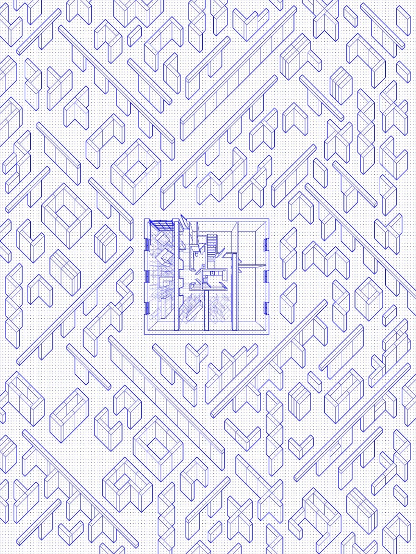 Plano de planta baja. EDLM-IDLM por Studio Jean Verville architects. 