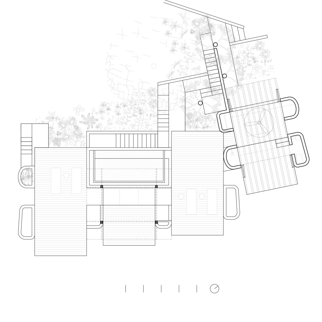Roof plan. Ten feet House by Studio Font.
