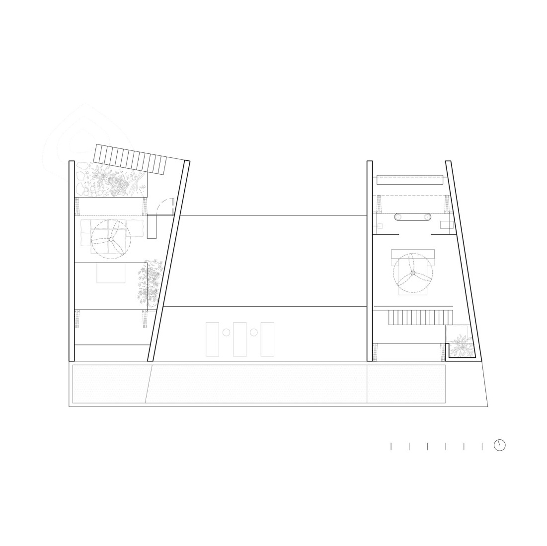 Plano de primera planta. Casa Macahuite por Studiofont.