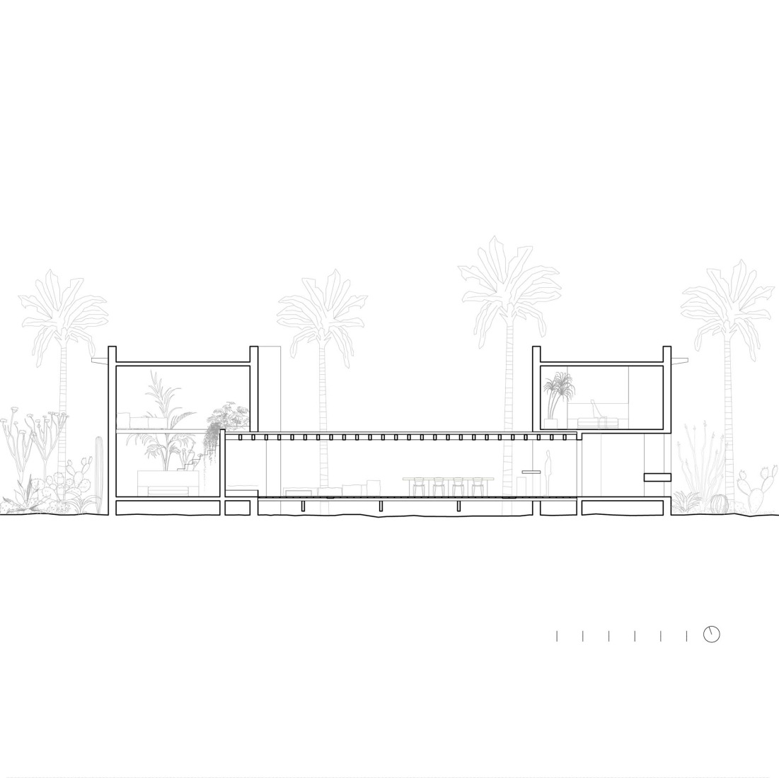 Sección. Casa Macahuite por Studiofont.