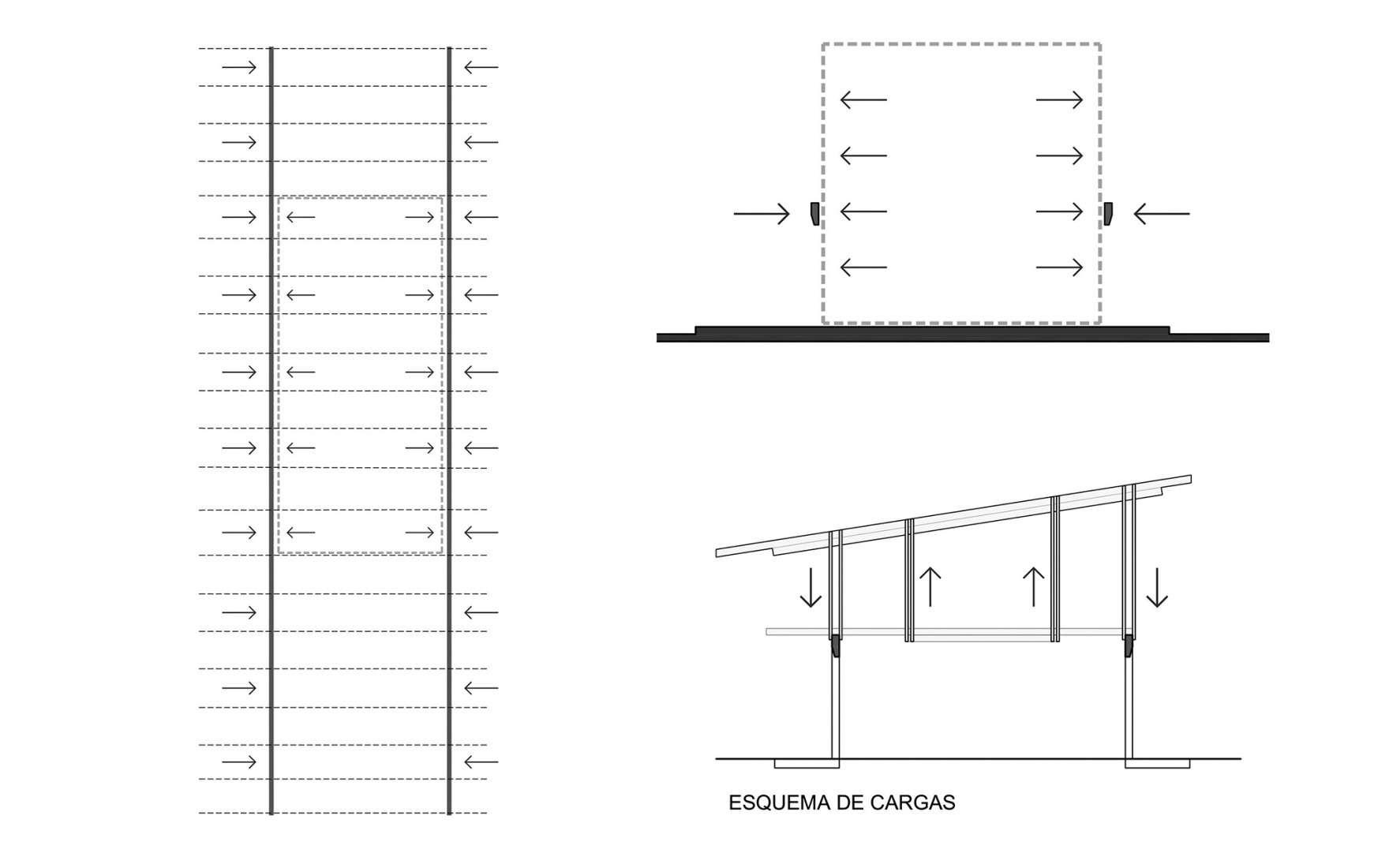 Estructura. «Autohelado LV Escalada» por DRM Arquitectura.