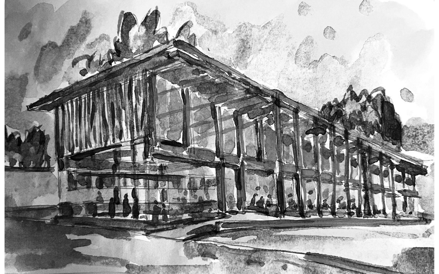Croquis. «Autohelado LV Escalada» por DRM Arquitectura.
