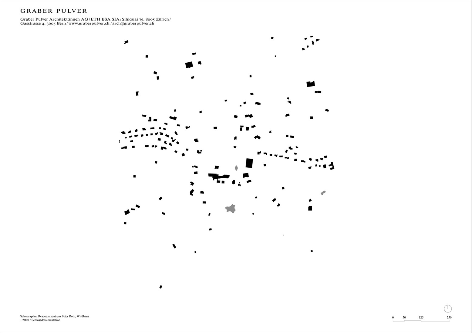 Plano de situación. «Resonance Centre Peter Roth» por Graber Pulver + Martina Hauser.