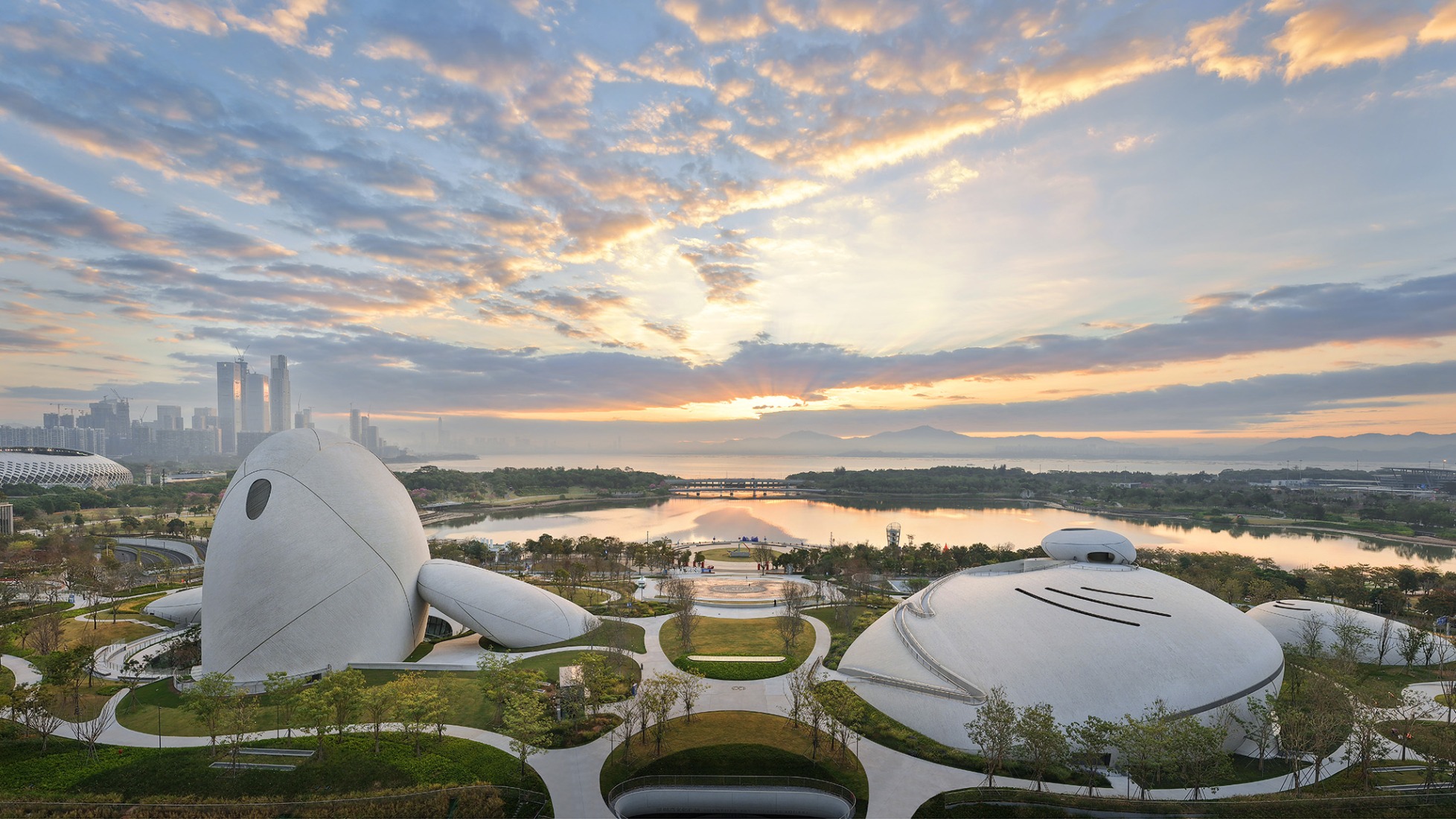Plaza Cultural de la Bahía de Shenzhen por MAD. Fotografía por Hufton+Crow.