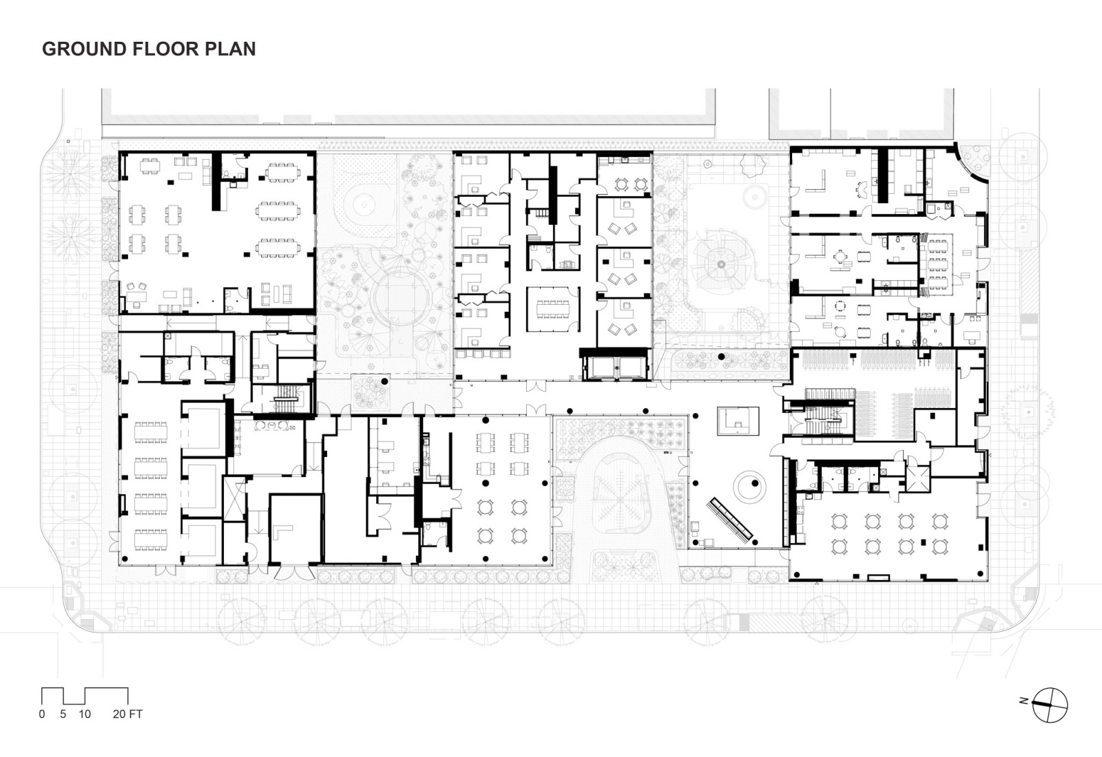 Ground floor plan. 730 Stanyan by OMA. 