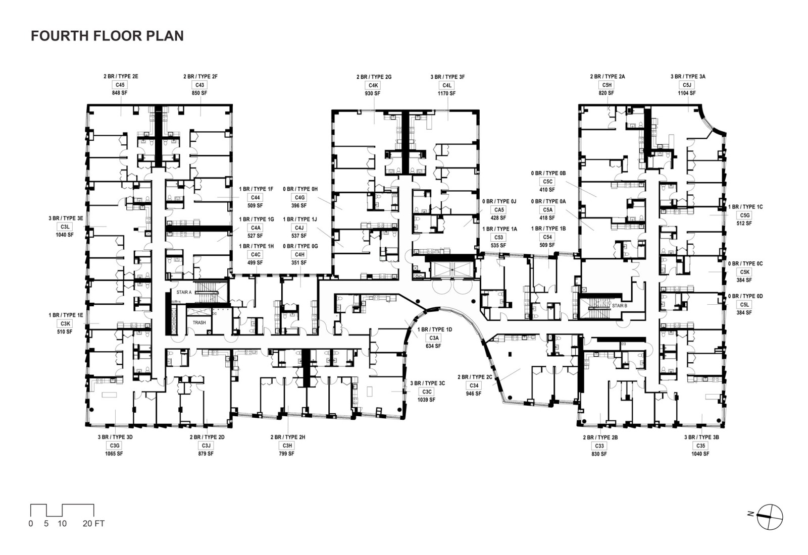 Third floor plan. 730 Stanyan by OMA. 