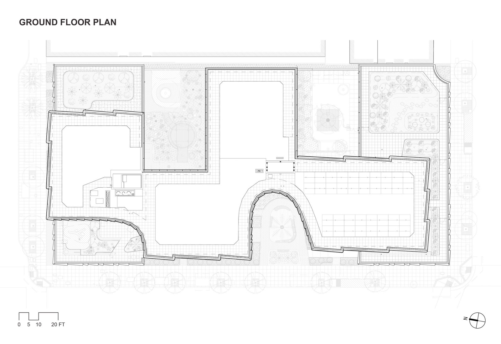 Roof floor plan. 730 Stanyan by OMA. 