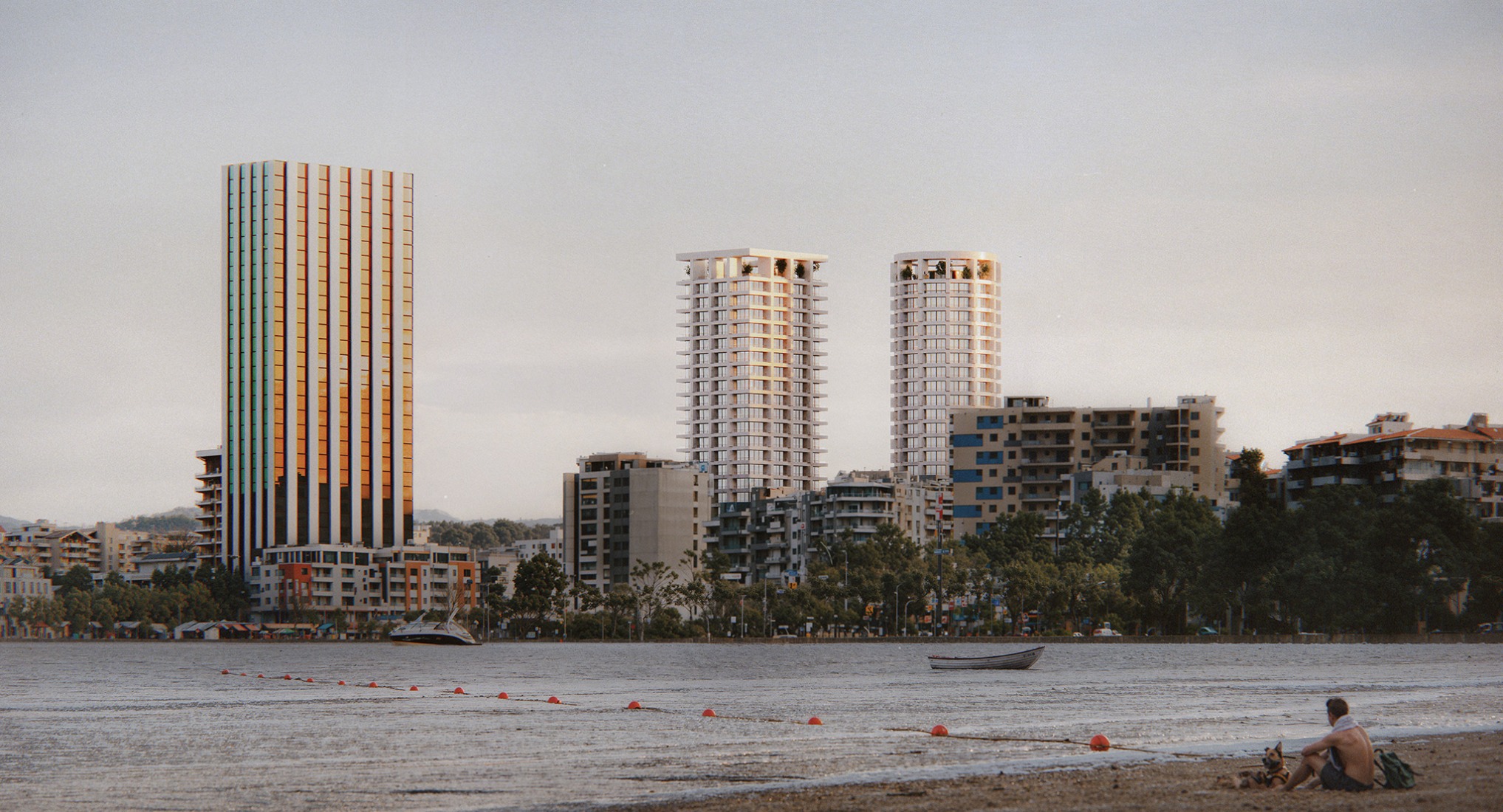 "Duas Towers" by OODA. Rendering by OKDRAW.